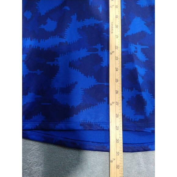 Under Armour Shirt Mens Large Blue Camo Tech Tee Short Sleeve Heat Gear Loose - Picture 3 of 10